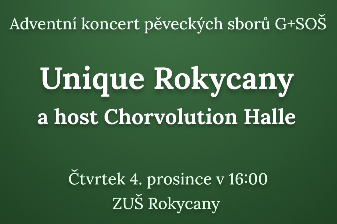 Adventní koncert pěveckých sborů G+SOŠ